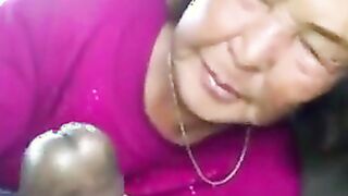 Asian Gilf Sucks Black Shaft In The Car