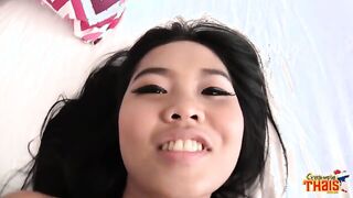 Thai chick with big natural titties loves to be stuffed full or prick & filled with seed