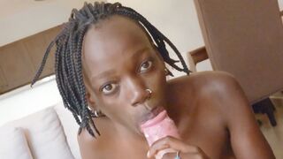 Big ass ebony MILF enjoyed rough sex after guy enjoyed perfect blowjob