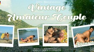 Vintage amateur couple having outdoor sex with each other where everyone can see them!