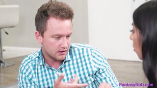 Lubed goddess ravaged after erotic massage