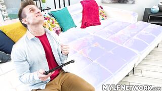 Horny Eliza Rae got screwed after teasing her stepson Oliver Faze while playing