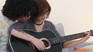 Guitar Tutor Shags 18 y. o. Redhead Wannabe College Girl