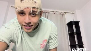 Sucking your nipples & jerking off a big Latina dick