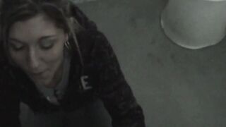 Sexy Blonde Blowjob in public CR & in Car