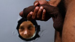 PRIDE STUDIOS Gay black dick through Glory Hole - Chandler Scott, Ray Diesel