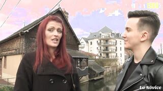 Tatted Amateur Redhead Goes On XXX Date