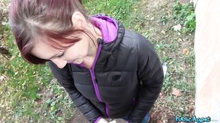 Having a good fuck with a sweet Czech chick in the back alley