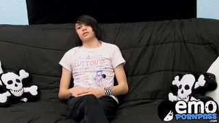 Roxy moans as he fucks his tight little butt with a dildo