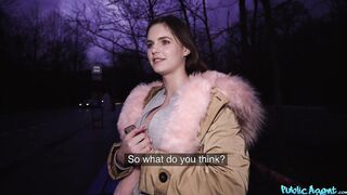 Naturally Buxom Czech Babe makes Money in Public