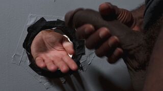 PRIDE STUDIOS monster cock drills through glory hole - Bennett Anthony, Aaron Trainer