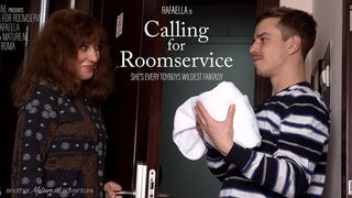 Mature Rafaella wanted some extra roomservice from her toyboy