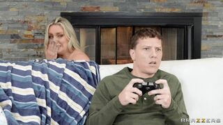 Titty Hot Ass Hollywood tasting his stepson friend's shaft