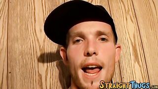 Slim thug jerks his huge dick off & cums loads on his belly