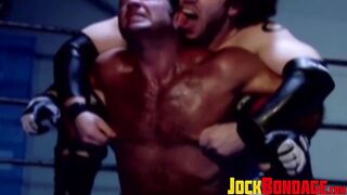 Tatted hunk c**ed & dominated after losing the match