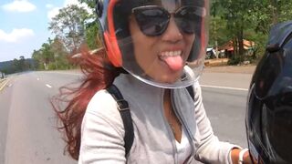 Pawg Thai amateur teen GF sexy sex in public in a coffee shop