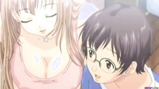 Nerdy college girl Wataru has never touched titties