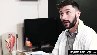 Muscular Scott Demarco extracts  adorable Rob Quins semen sample after rough assfucking se