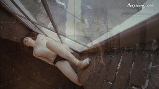 Tiny tits brunette babe Rita Pervorazova spreading legs