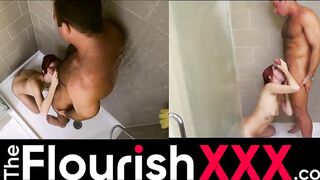 Pool Boy checks if the Carpet matches the Drapes! :O