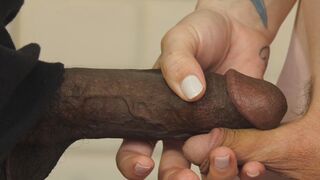 Blonde Lena Moon & her transgender butt gets a huge black dick