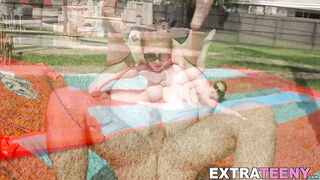 Sexy summer outdoor meat sucking on my parents backyard