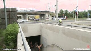 Big Breasted Romanian babe butt ravaged outdoor