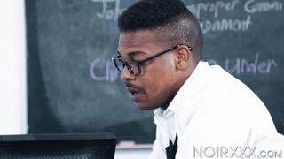 Ebony dudes Adrian Hart & Tony Genius set the books aside to fuck one another