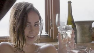 Sexy morning routine with petite teen with gorgeous ass Sophie Limma