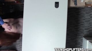 SHOPLYFTER Pretty redhead Lauren Phillips in burglar banging foursome