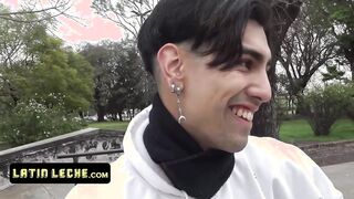 Latina Leche - Lucky Stud Meets Adorable Skater Boy & Makes Him Suck His Hard Meat