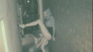 Cunt licked alley hoe bends over for shaft