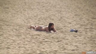 Beach Babe Julia Roca Rides & Cums all Over Dick