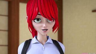 College Girl fucks bespectacled prof - 3D Hentai Cartoon