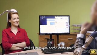 Sex for cash is the best business strategy of curvy redhead