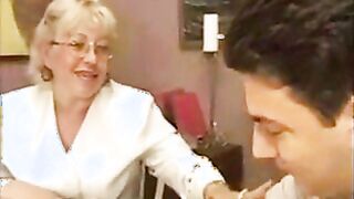 Gilf Prof Flirts With Her College Girl