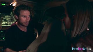 Couple gets horny in taxi & go for it hard