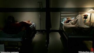 Round ass ebony Shemale fucks patient