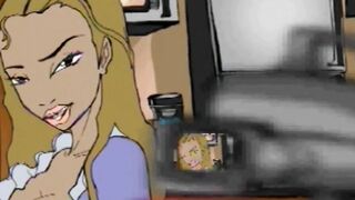 Buxom cartoon bitch gets banged