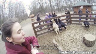 Skinny Russian Teen Buttfucked On Stairs POV