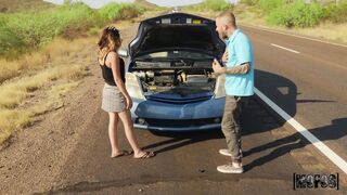 MOFOS Callie Jacobs's car has broke down so she paid with her tight snatch to Scott Nails