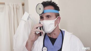 Busted! Doc Gets Caught Finger Fucking His Petite Sexy Blonde Patient