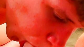 Army twink jerking off & getting screwed in the booty