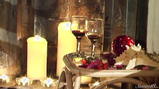 Teen Brunette Anoushka Rides That Big Hard Prick In Dim Light