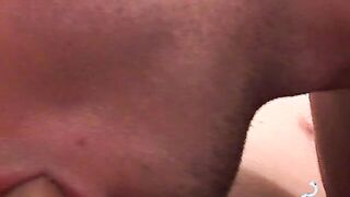 Smoking twink spreads wide for his frat buddys meat