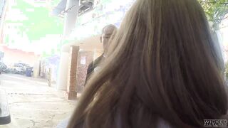 Sexy babe with glasses gets screwed by a black cock