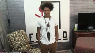 Riyaz's shaft went rock-hard when I pushed the dildo up his hole