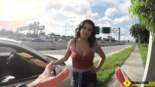 Roadside XXX - Big butt fuckdoll stranded & screwed roadside