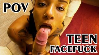 Exotic ALT BABE Gets Deepthroated & Facefucked By Huge Cock - Rough Sex, InterraciaSloppy Blowjob