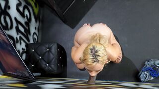 Khloe Kingsley excited for gloryhole huge black cock